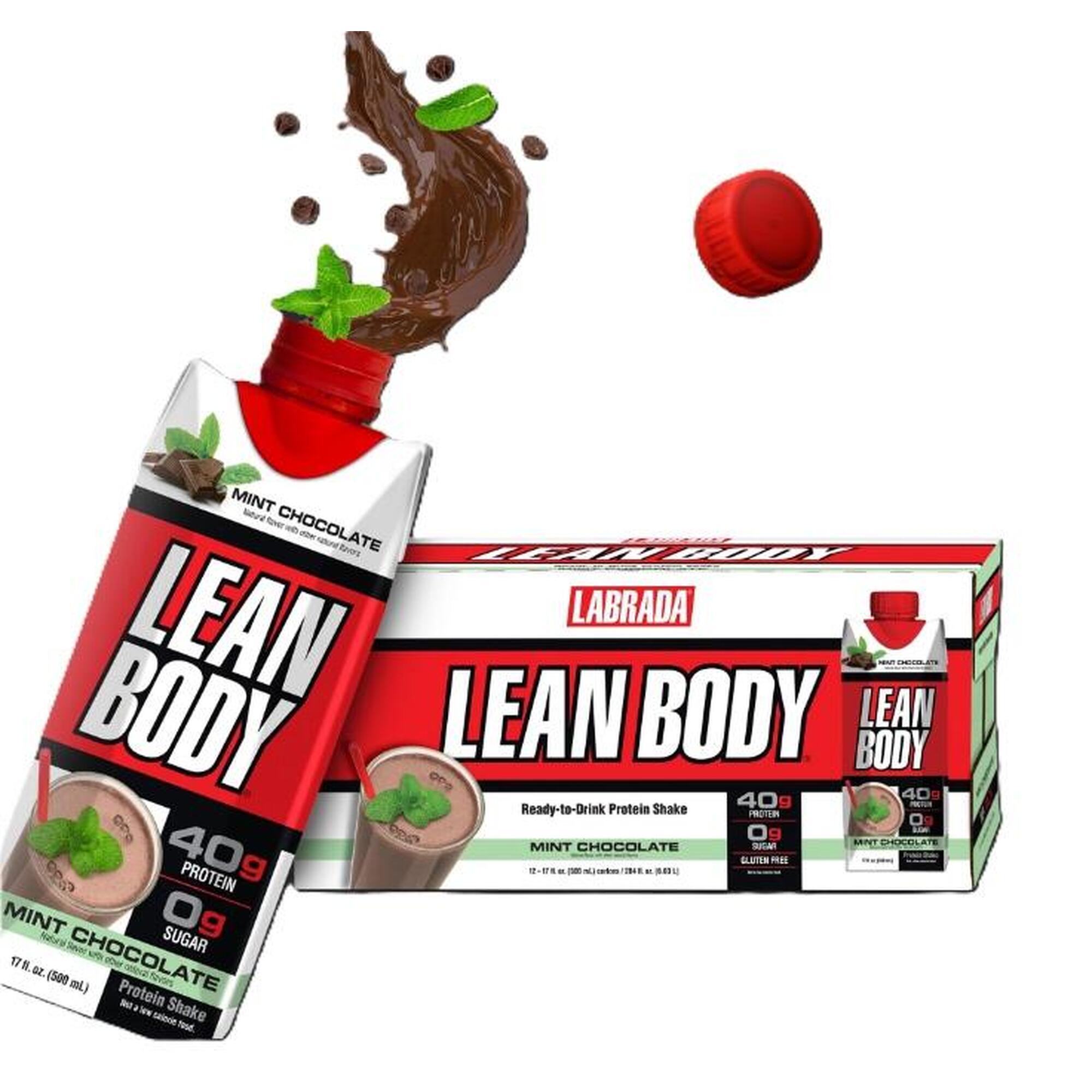 [Best before 12/7/2024] Lean Body Protein Shake (500ml) 12 PACK Mint