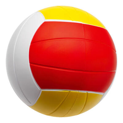 Weichschaumball PU-Volleyball Rot/Gelb/Weiß, ø 200 mm, 290 g Handball Unisex
