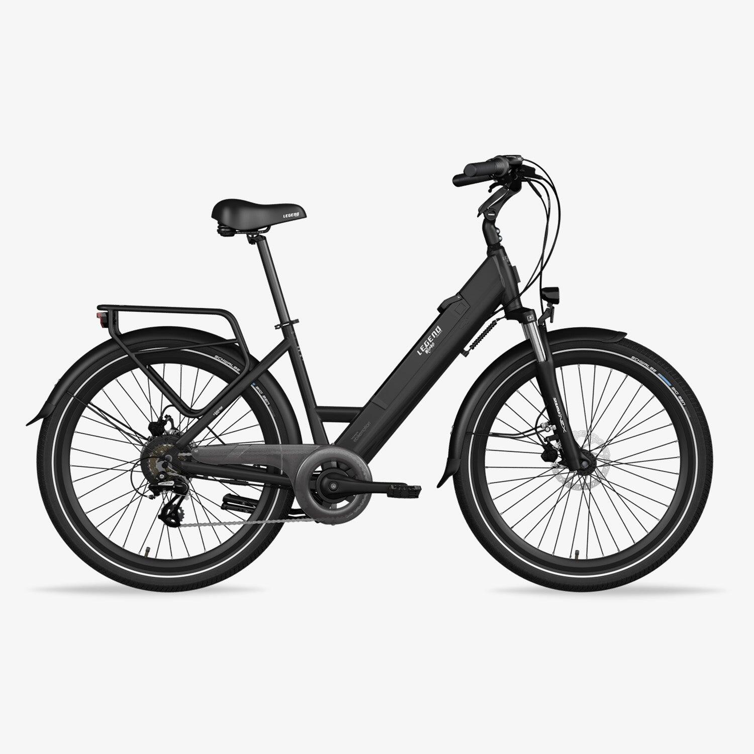 RECONDITIONED - 26" Electric Bike - Legend Milano 14Ah Black - VERY GOOD CONDITION