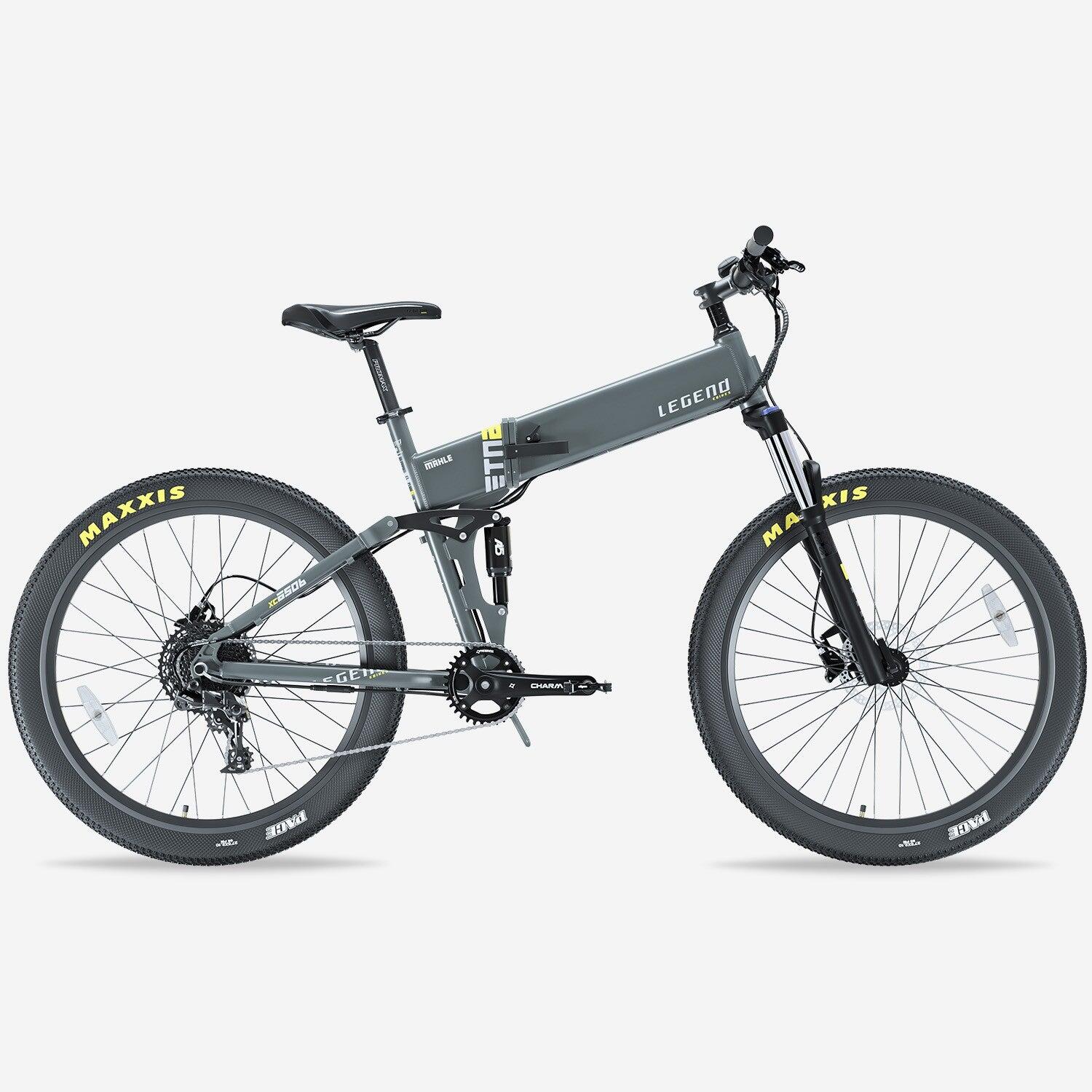 27.5" Smartbike Folding Electric Mountain Bike - Legend Etna SR 14Ah Grey