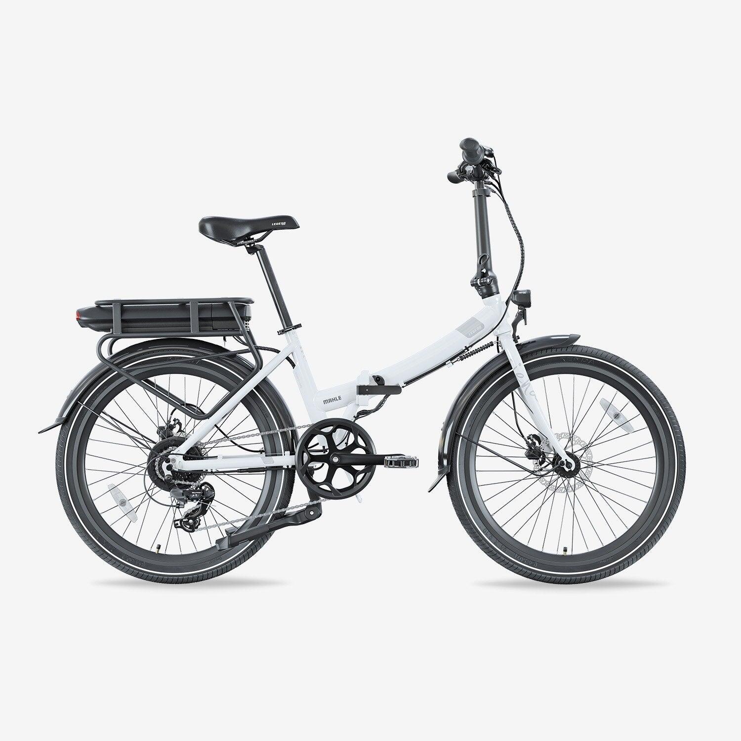 24" Folding Electric-Assist City Bike - Legend Siena 13Ah White