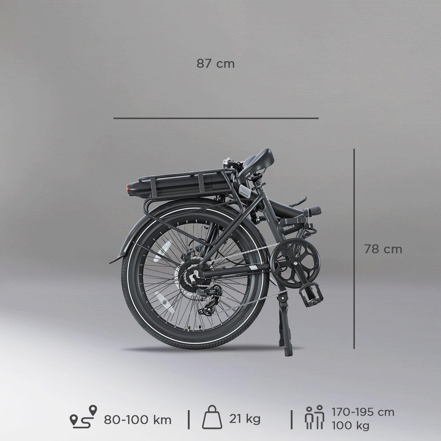 LEGEND E BIKES RICONDIZIONATO Bicicletta elettrica pieghevole da 24 Legend Siena 13Ah Nero BUONE CONDIZIONI Decathlon