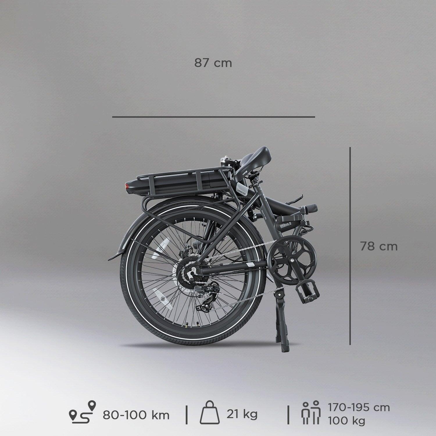 RICONDIZIONATO - Bicicletta pieghevole 24" - Legend Siena 13Ah Nero - BUONE CONDIZIONI