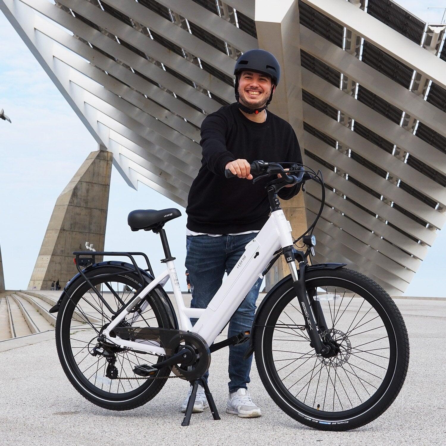 E-Bike E-Citybike Tiefeinsteiger - Legend Milano 26" 14 Ah Weiß 6/9