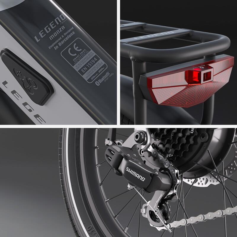 Monza Bicicletă Electrică Pliabilă 20" · 19,5 kg · Gar. 3 ani · 100 km