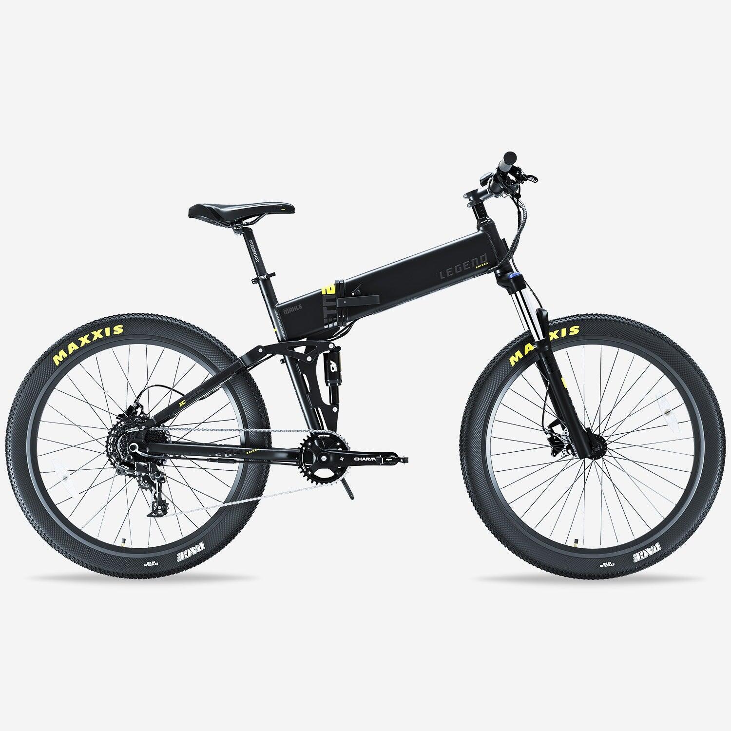 27.5" Smartbike Folding Electric Mountain Bike - Legend Etna SR 14Ah Black