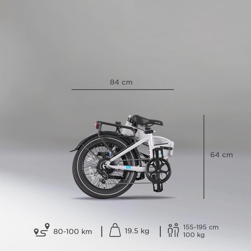 Monza Bicicletă Electrică Pliabilă 20" · 19,5 kg · Gar. 3 ani · 100 km