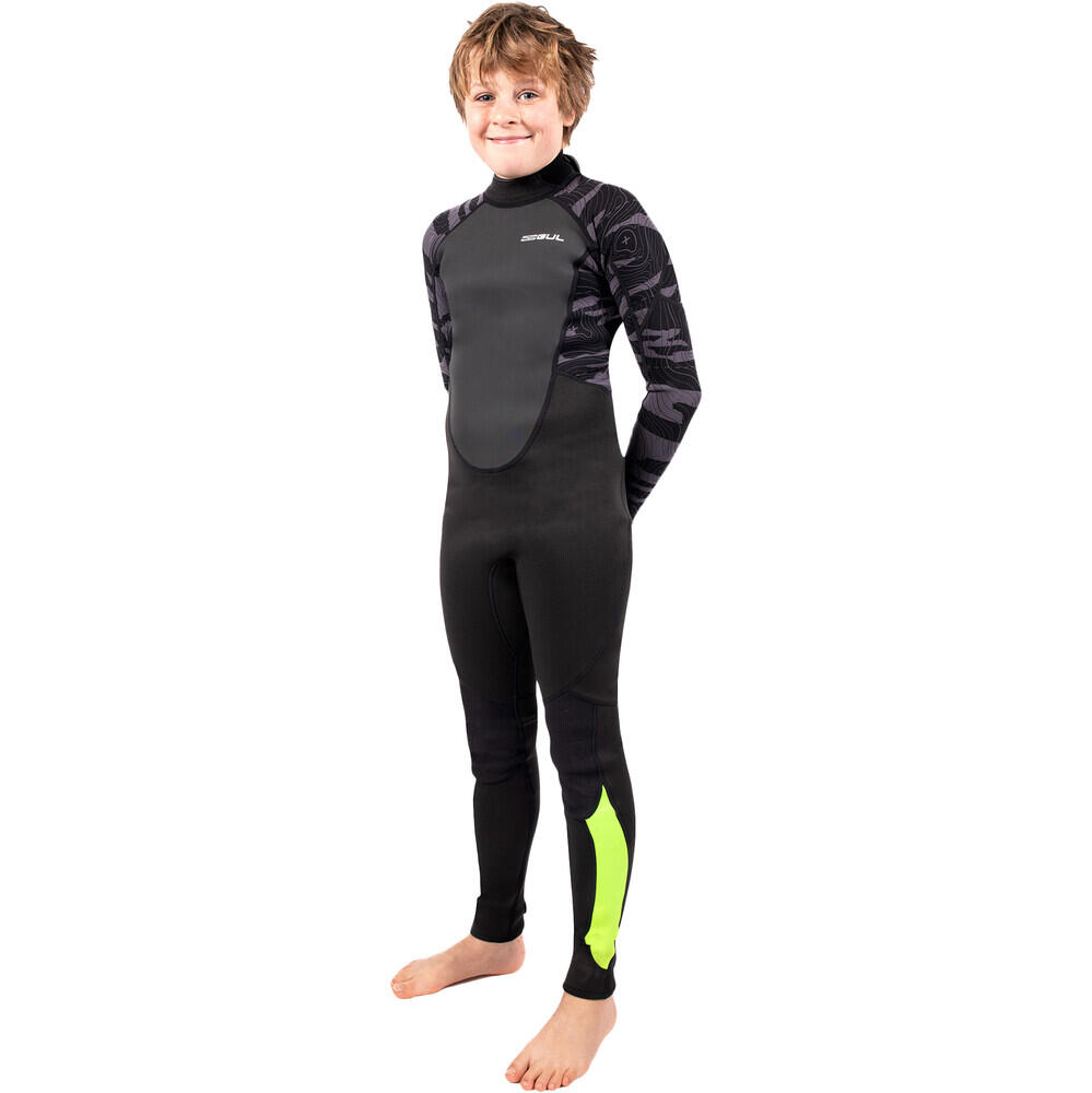 Kids Response 3/2mm Flatlock Back Zip Wetsuit 1/7