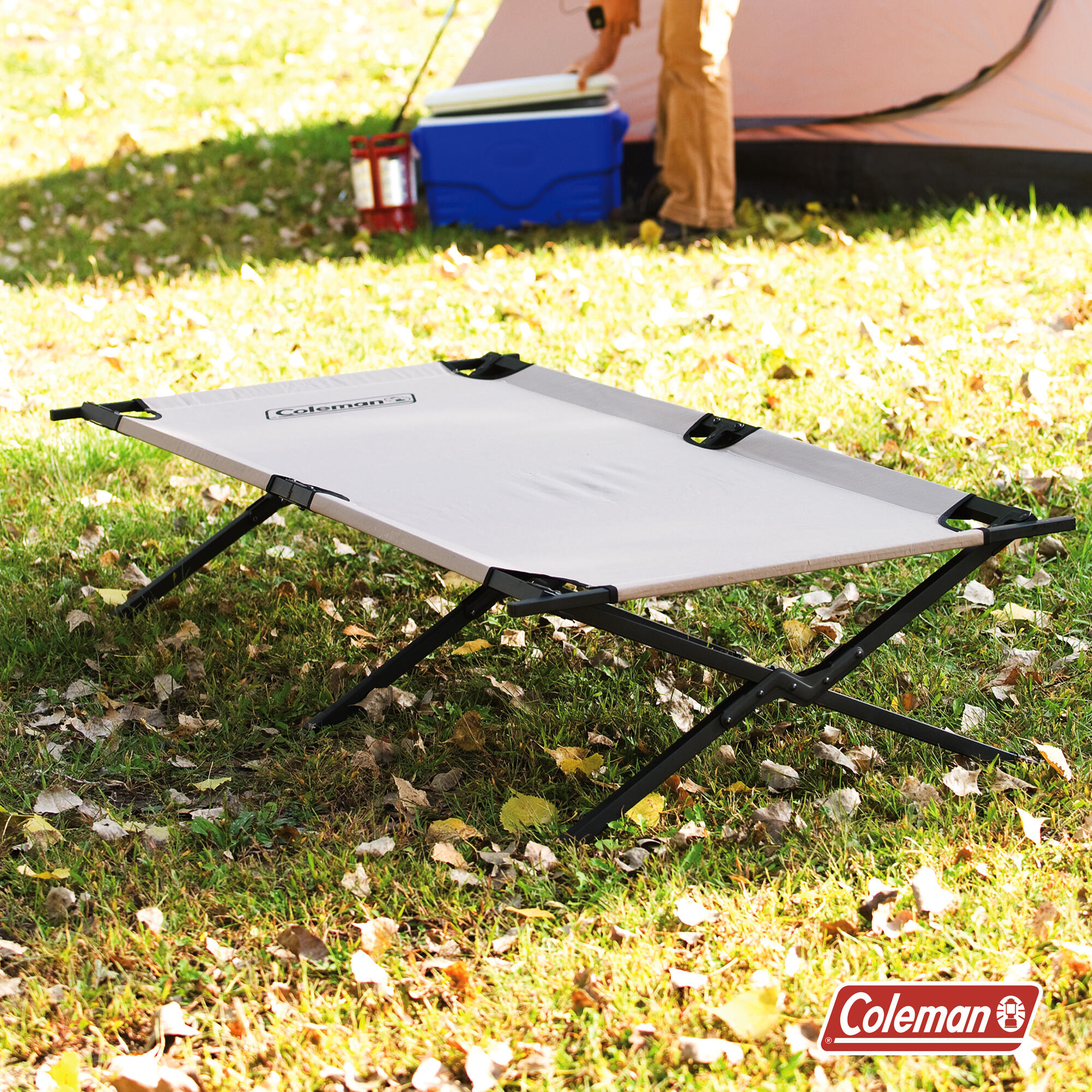 Trailhead Cot Camping Foldable Bed, Portable & Lightweight,Beige