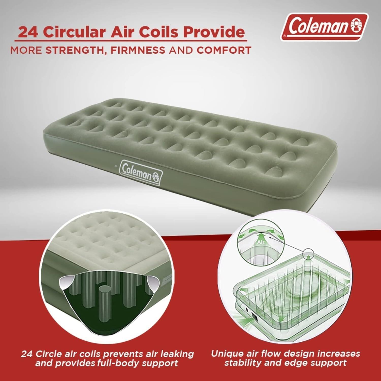 Inflatable Camping Mattress Maxi Comfort Airbed Single