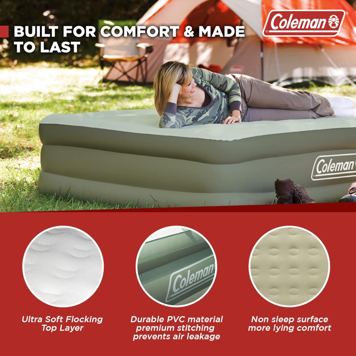 Inflatable Camping Mattress Maxi Comfort Airbed Raised King