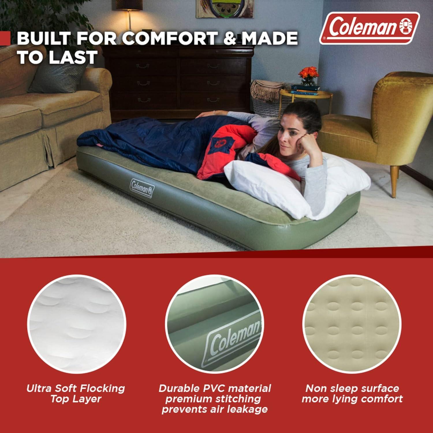 Inflatable Camping Mattress Maxi Comfort Airbed Single