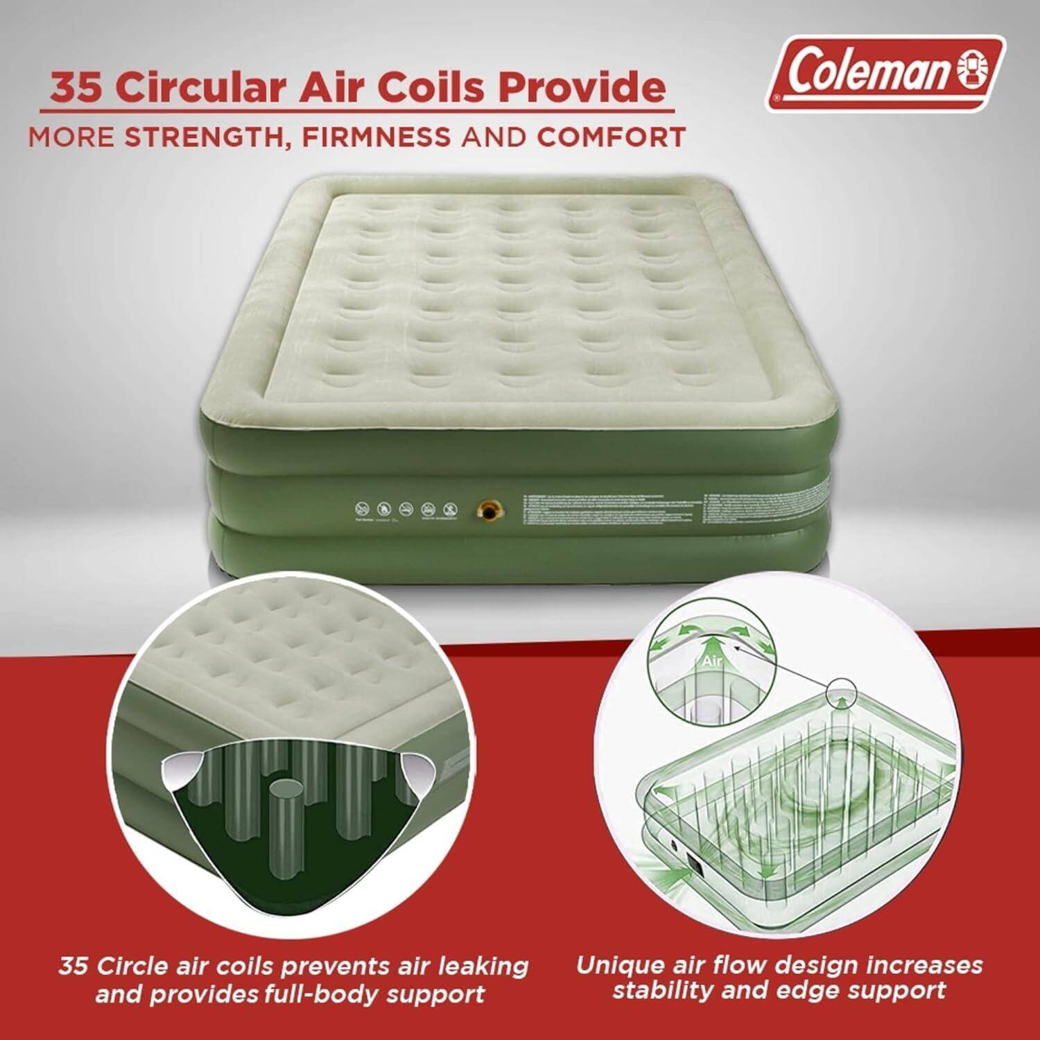 Inflatable Camping Mattress Maxi Comfort Airbed Raised King -  3