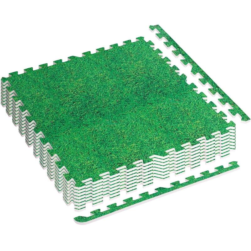 Set de 8 covorase de protectie, MOVIT®, 3m², verde iarba
