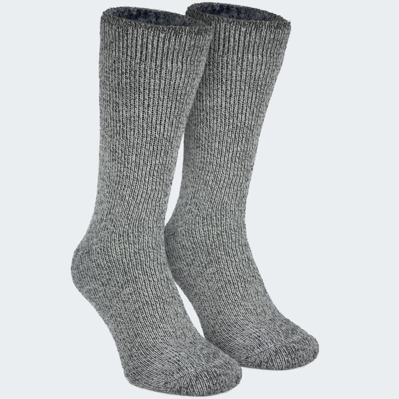 Heren thermosokken 'fleecy' | Behaaglijke sokken | Eén maat | Grijs