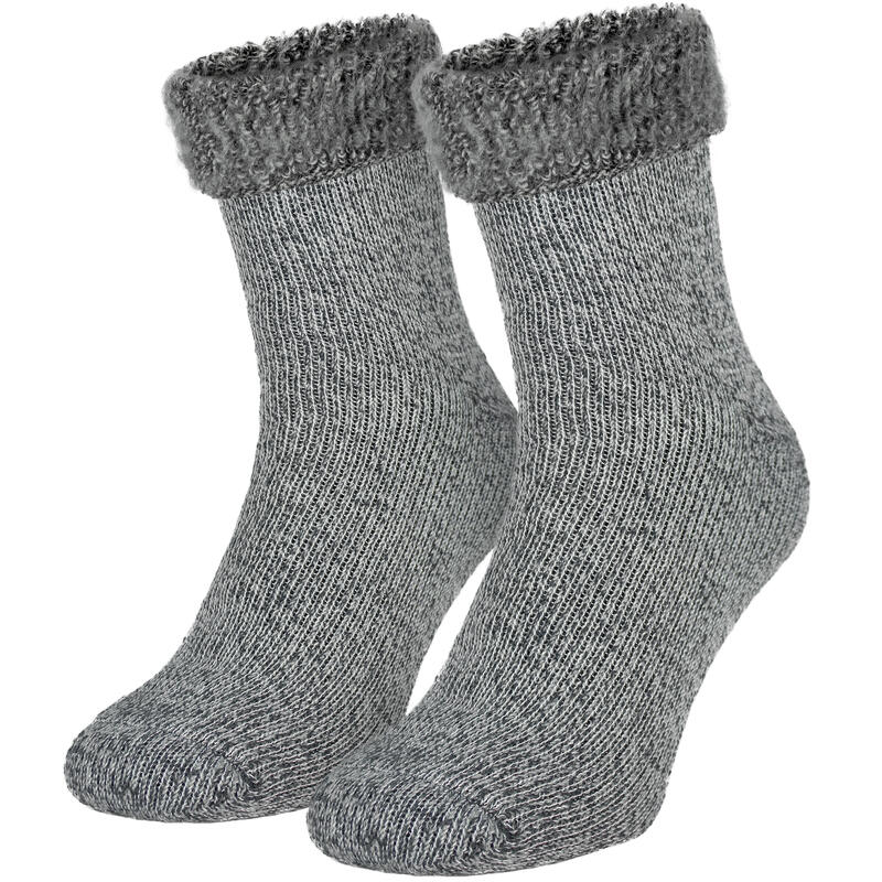 Chaussettes thermiques 'fleecy' | Homme | Taille unique | Gris