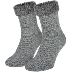 Heren thermosokken 'fleecy' | Behaaglijke sokken | Eén maat | Grijs