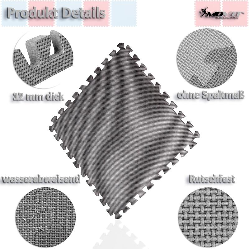 Set de 8 covorase de protectie, MOVIT®, 3m², portocaliu