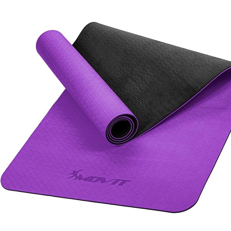 Covoras de gimnastica, MOVIT®, 190 x 100 x 0,6cm, violet
