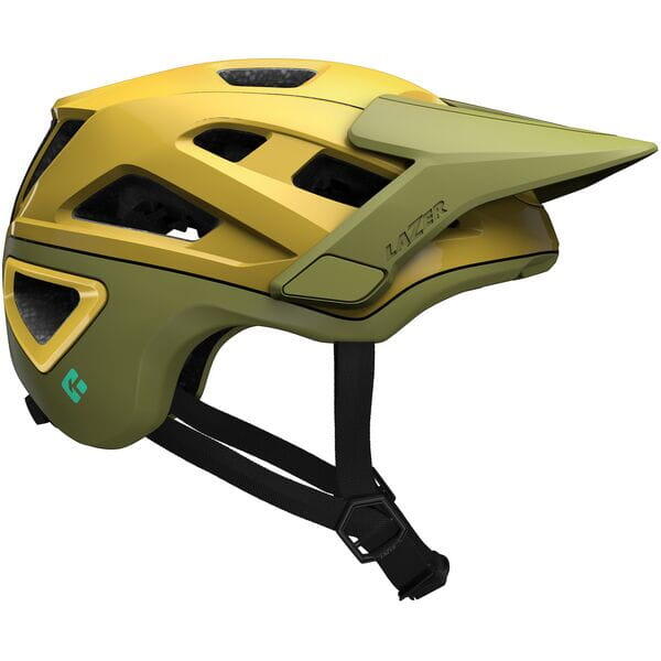 Lazer Jackal KinetiCore Cycle Helmet Gold Green 1/4