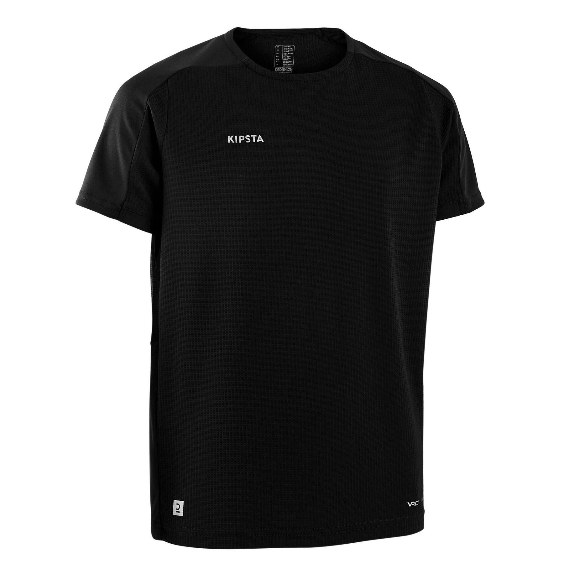 KIPSTA Refurbished Kids Short-Sleeved Football Shirt Viralto Club - Black - A Grade