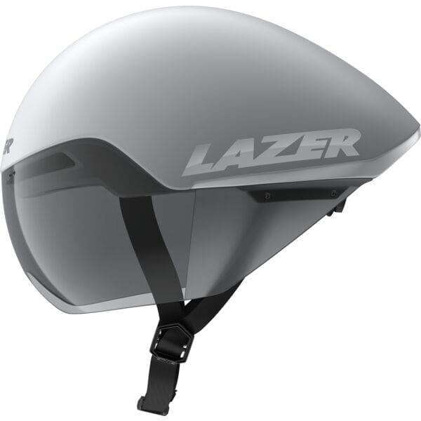Lazer Victor KinetiCore Cycle Helmet Matt White Silver Medium 3/4
