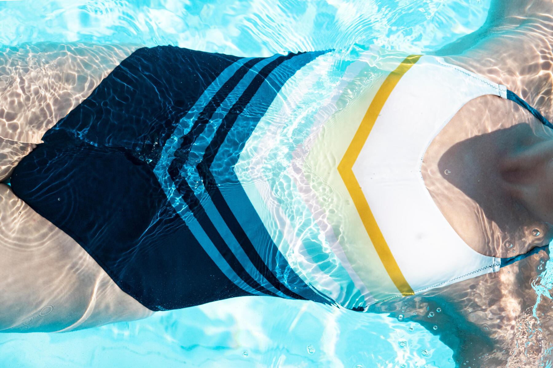 Refurbished Womens 1-piece Swimming Swimsuit Lila Sharp - Navy - B Grade 7/7