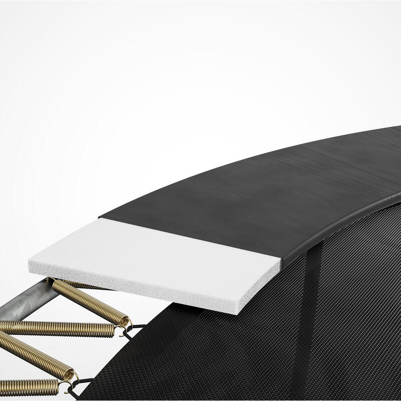 BERG Ultim Champion Trampoline FlatGround 500 Gris + Filet de Sécurité DLX XL