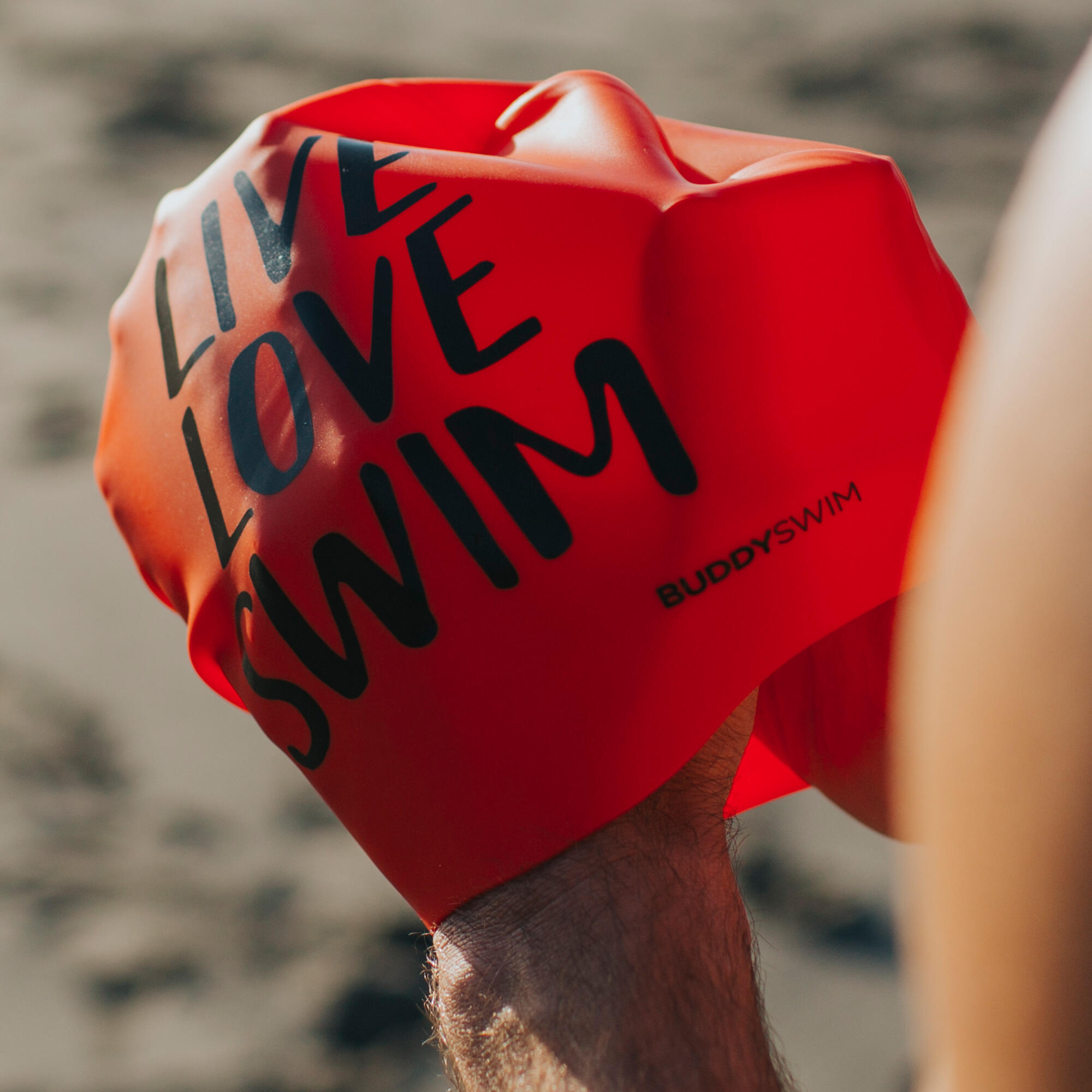 Siliconenzwemdop Zwembaden of open water Buddyswim LLS Blauw 3/4