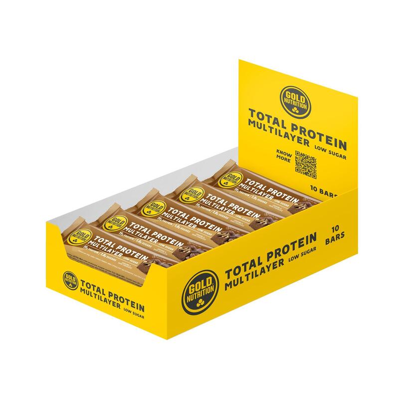 BARRA MULTILAYER TOTAL PROTEIN  CHOCOLATE Y CARAMELO- 60G (CAJA DE 10 BARRAS)