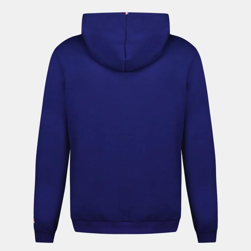 Blauwe Volwassen Frankrijk Rugby Fanwear Hoodie Met Ritssluiting