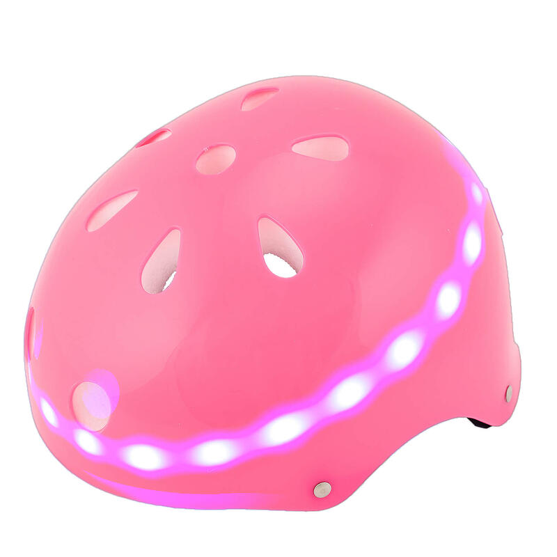 Casca de protectie cu LED Magic, marimea M, roz