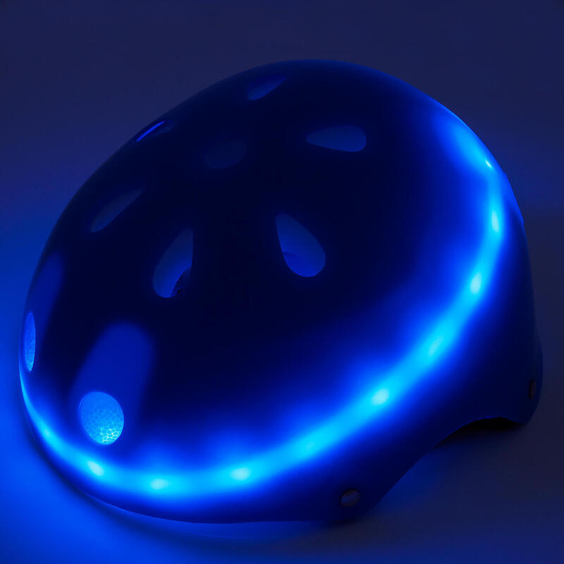 Magic védősisak LED-ekkel, M-es méretű, kék