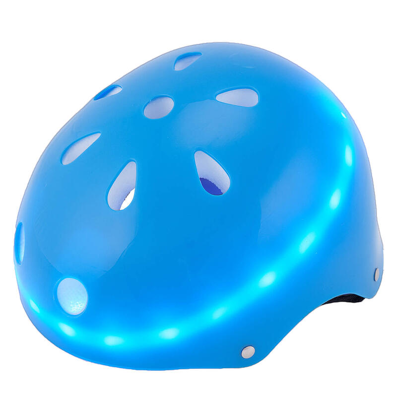 Casca de protectie cu LED Magic, marimea M, albastru