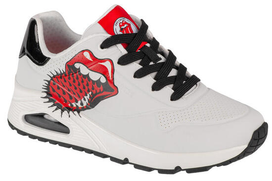 Turnschuhe Frau Skechers Uno Rolling Stones Single Weiß
