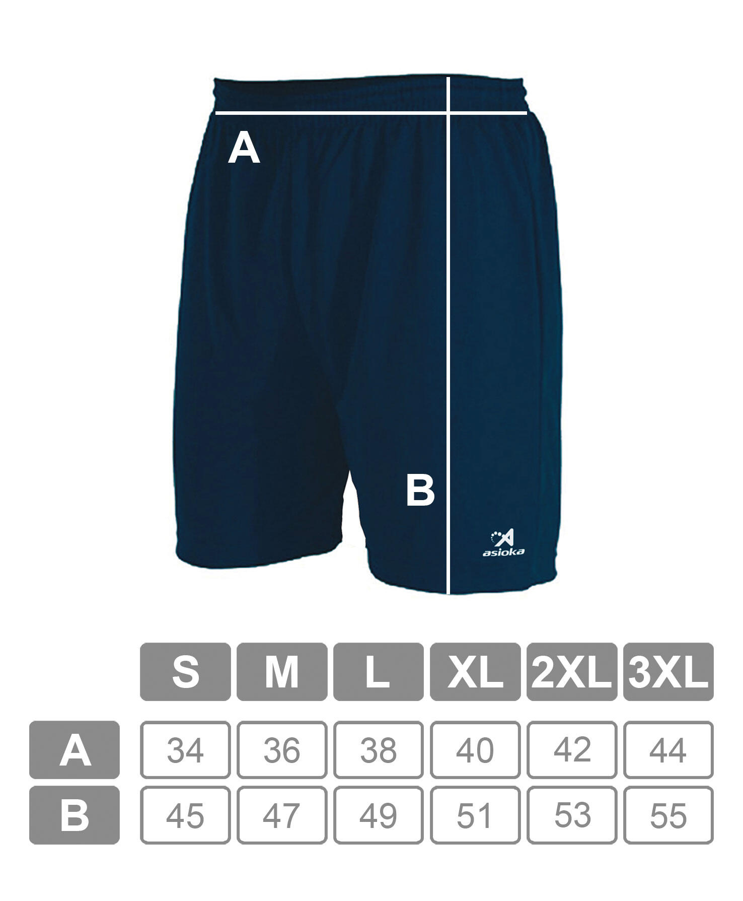 Pantalón Corto de Fútbol Adulto Asioka Premium Marino 5/6