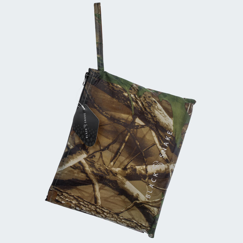 Poncho de lluvia RipStop | Impermeable | Capucha | Hunting Camo