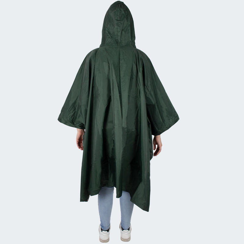 Poncho de ploaie RipStop | Impermeabil | Glugă | Măsliniu