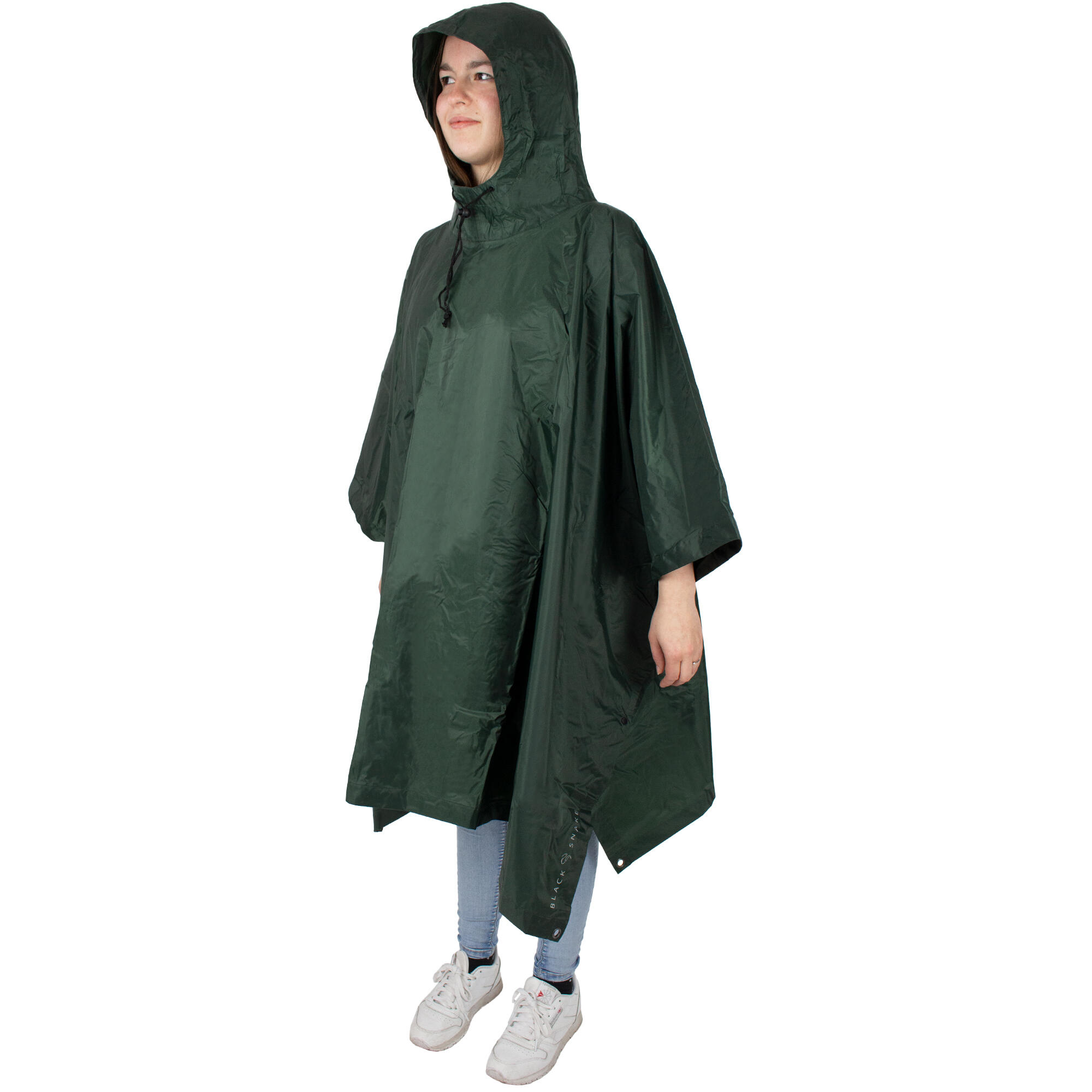 BLACK SNAKE Regenponcho RipStop | Wasserdicht | Kapuze | Oliv