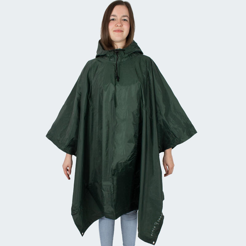 Poncho de ploaie RipStop | Impermeabil | Glugă | Măsliniu