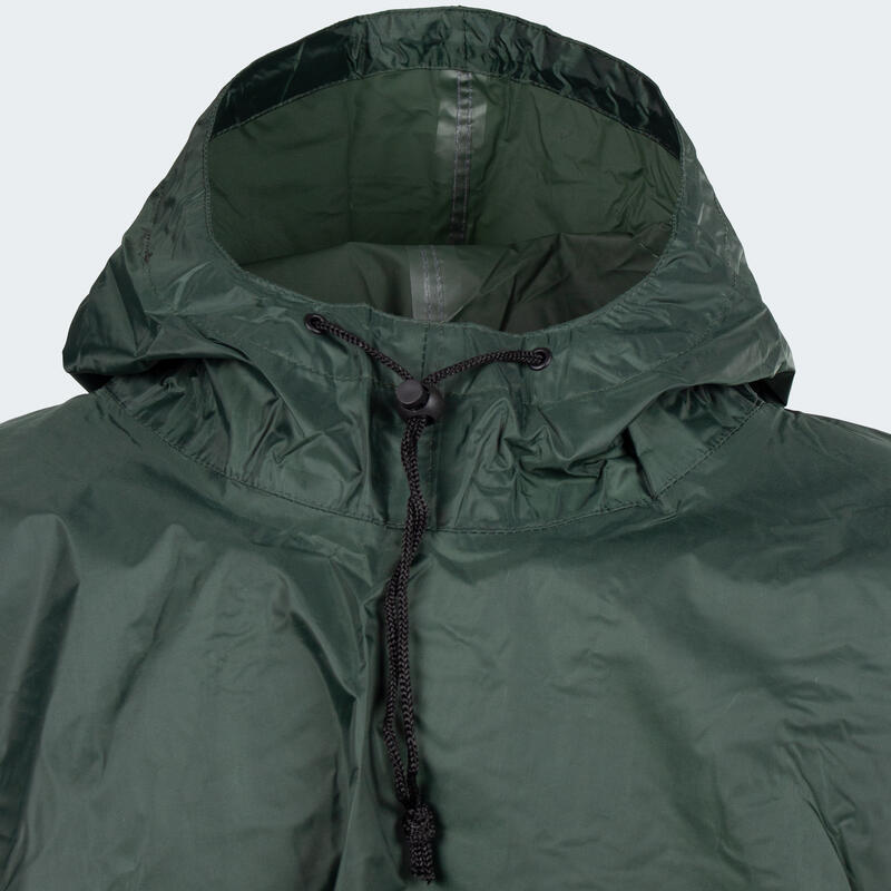 Poncho de pluie RipStop | Imperméable | Capuche | Olive