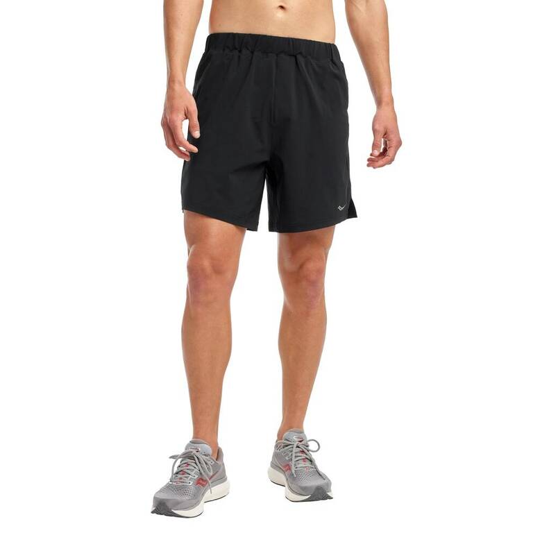 Saucony Men Outpace 7 Inches Short-Black-M