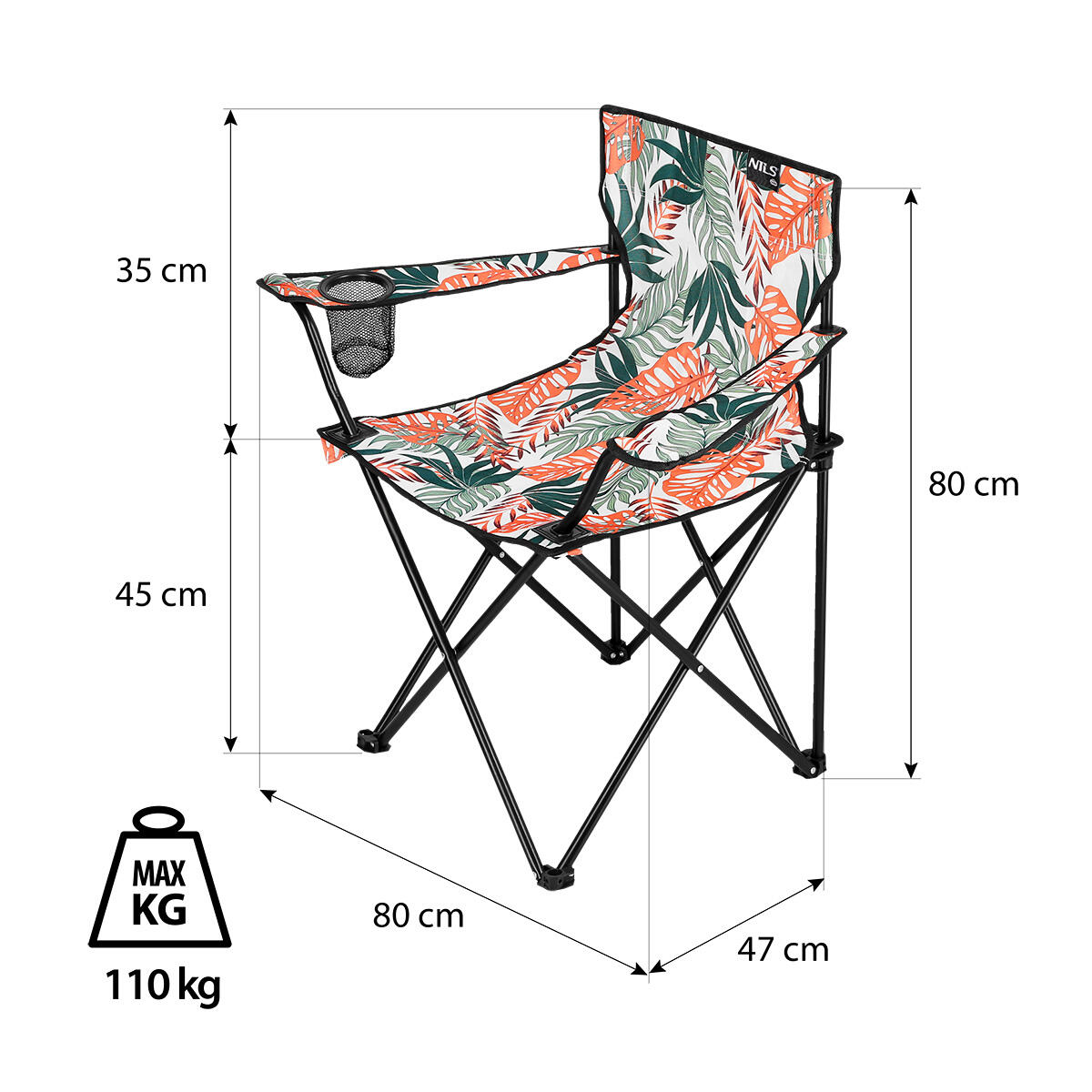 Chaise de randonnée pliante Nils Camp NC1625 3/7