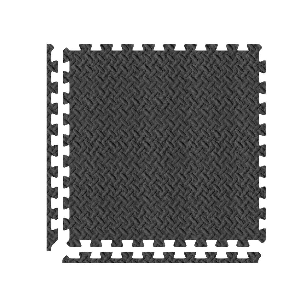 Puzzle-matte für fitnessgeräte 8 elemente Hawk 20 Athler 240x120cm Schwarz 2/7