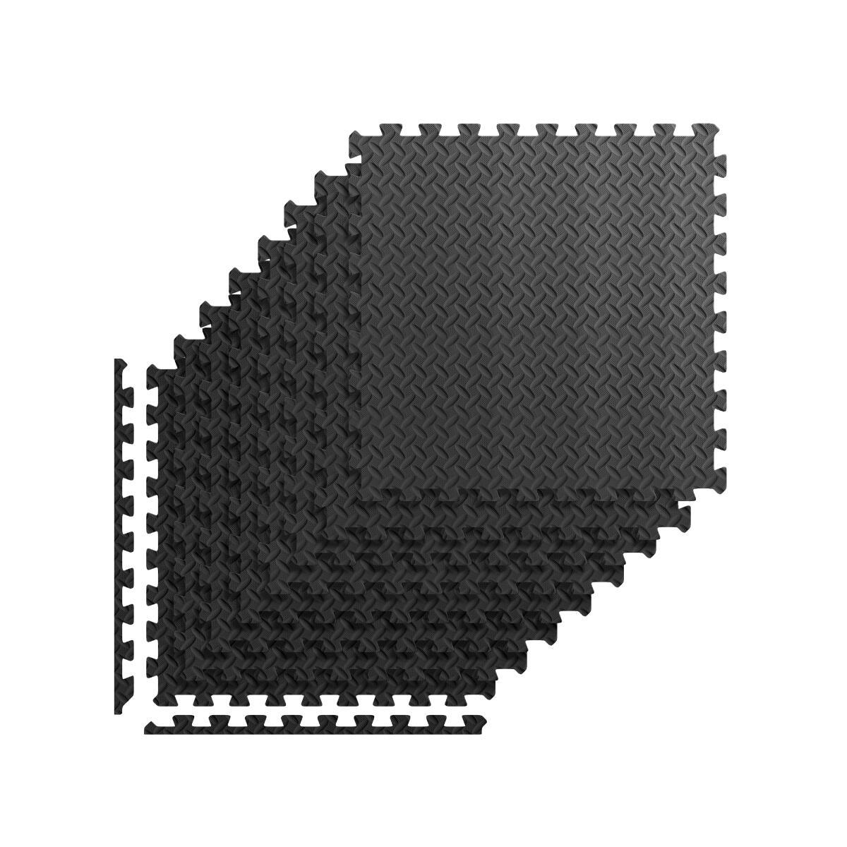 ATHLER Puzzle-matte für fitnessgeräte 8 elemente Hawk 20 Athler 240x120cm Schwarz