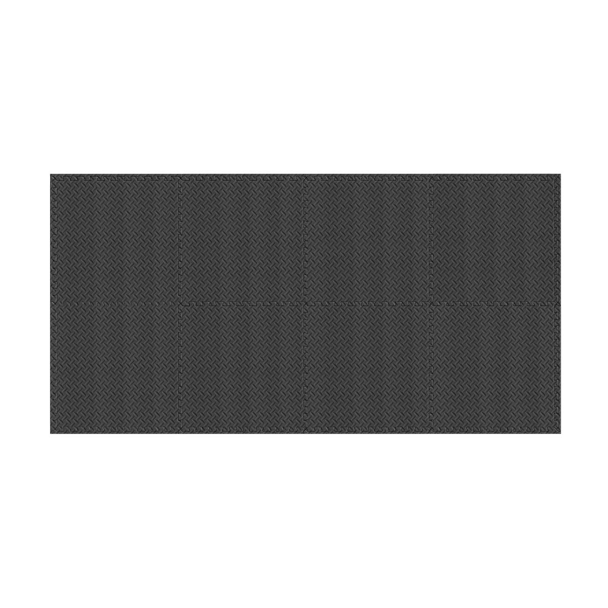 Puzzle-matte für fitnessgeräte 8 elemente Hawk 20 Athler 240x120cm Schwarz 3/7