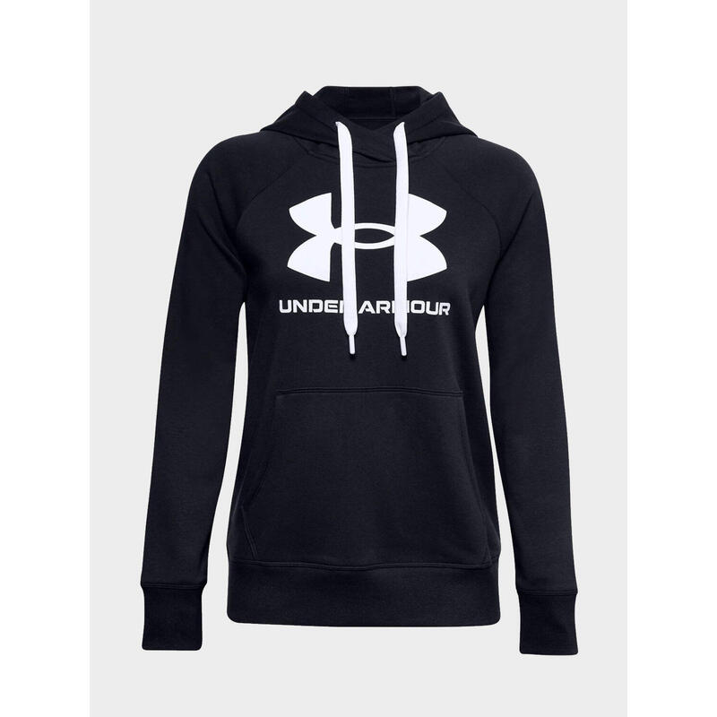 Bluza damska Under Armour Rival Fleece Logo Hoodie głęboka czerń