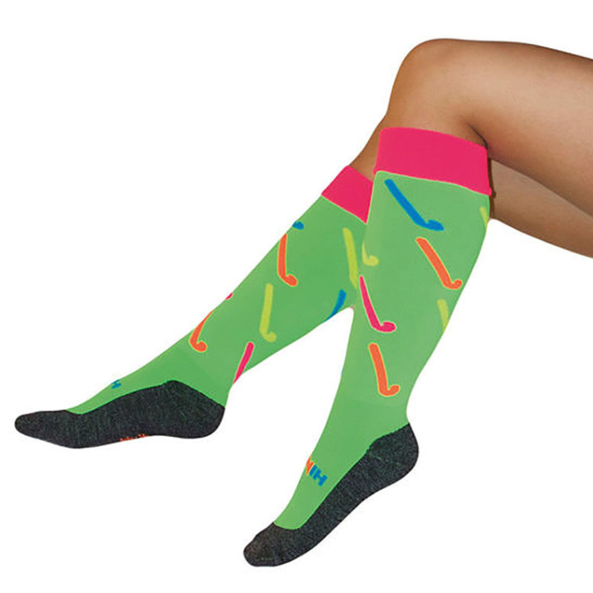 Knee High Hockey Socks with Hockey Stick Designs | Adult Sizes 3/4