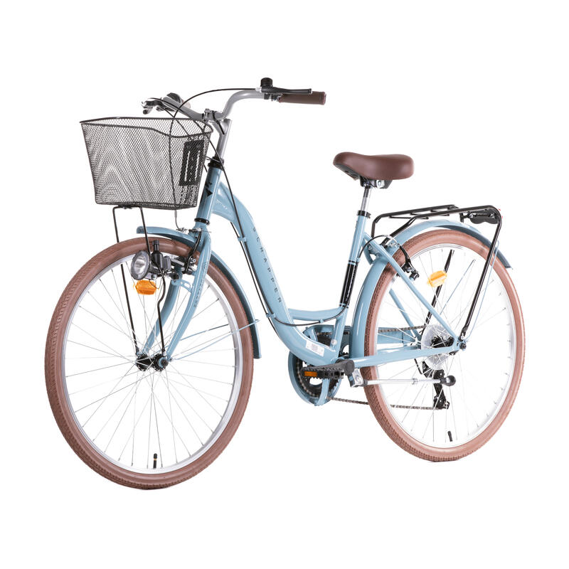 Bicicleta Paseo Scrappers Railway 26” pulgadas 6 Velocidades azul claro