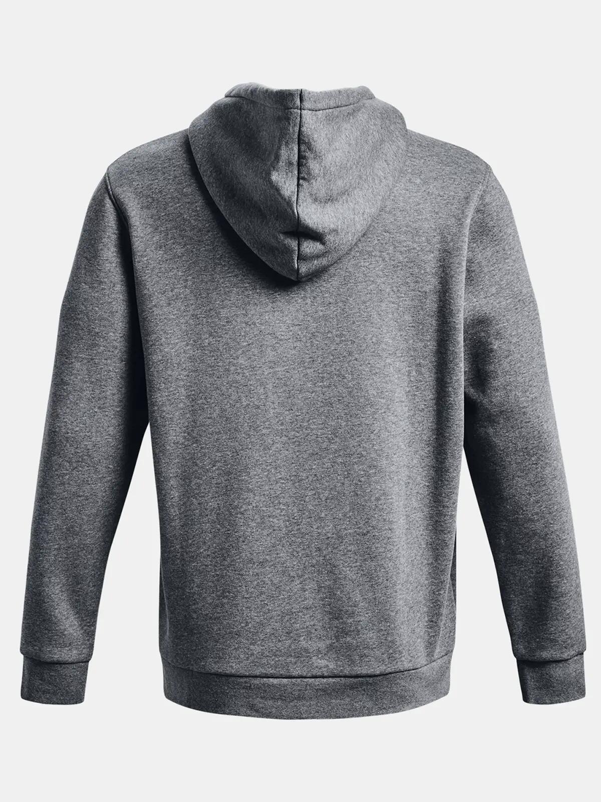 Felpa con cappuccio UA Icon Fleece uomo grigio mélange 6/6